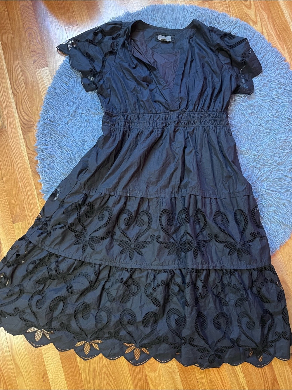 Anthropologie Black The Somerset Maxi Dress: Cutwork Edition Size 3X - Picture 2 of 6